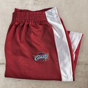 Vtg Cleveland Cavaliers Warm Up Sweatpants Mens Large NBA Basketball Snap Y2K